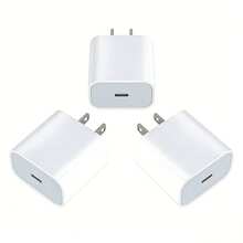 1-3个装 20W USB-C PD 快充墙充适配器，适用于家庭、办公室和旅行使用，兼容 17 Pro Max/17 Pro/Air/17、16 Pro Max/16 Pro/16 Plus/16、15 Pro Max/15 Pro/15 Plus/15/14 Pro Max/14 Pro/14/13 Pro Max/13 Pro/13/12/11/Xs/X/Xs Max/iPad 及其他设备 - 白色 - 查看 9