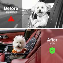 Foldable Pet Car Booster Seat - Breathable & Easy To Clean, Spacious Design For Cats & Dogs | Fits Front & Rear Seats, Easy Assembly | Pet Car Seat, Car Seat Cover, Dog Car Seat Cover - Multicolor - View 5