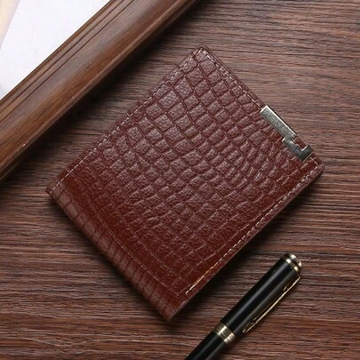 Brun & svart vikbar körkortsplånbok, vikbar körkortsplånbok för män, bankkortshållare, ID-kortsfack, bankkorts- och dokumentorganisatör, resefodral, present till pappa, familj, vänner, studenter, fritidsaktiviteter, företag