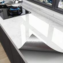 Glossy Marble/Granite Gray/White Wallpaper, Peel And Stick, Self-Adhesive And Removable, Waterproof Countertop Wallpaper, Suitable For Kitchen Cabinets, Countertops, And Furniture,Wallpaper Peel And Stick,Wall Paper(Styles Will Be Shipped Randomly.) - Multicolor - View 2