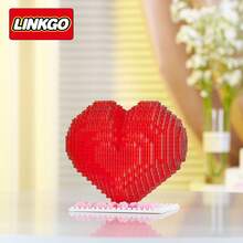 700pcs Mini Building Blocks Set, Can Assemble Heart, Peach, Pen Holder, DIY Toy, Gift Model, Birthday/Christmas Gift - Multicolor - View 1