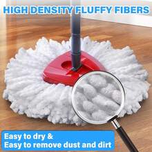 Mop Replacement Heads For O Cedar: Mop Replace Head Easy Wring Spin - Mop Heads Replacements Easy To Clean Install And Replaceable Mop Head Machine Washable (6pack) - 白色 - 查看 4