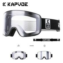KAPVOE 变色滑雪镜，冬季户外运动翻盖式滑雪镜，雪地摩托/单板滑雪镜，防雾滑冰眼镜，男女通用，UV400 防紫外线，磁吸式雪上运动装备，滑雪配件 - 彩色 - 查看 14