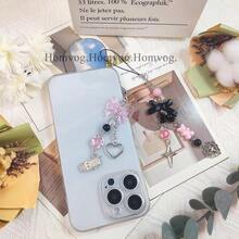 1-4PCS Cute Phone Charms Aesthetic Y2K Cell Phone Charms Strap Strawberry Butterfly Star PhoneCharm Y2K Accessories For Bag Keychain  Camera Pendants Decor - 2 cây cung - Xem 4