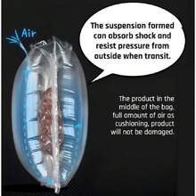 (100 Pack +  Pump )  5.9x9.8inch Clear Plastic Inflatable Air Packaging Bags Air Bubble Bag Suspension Packaging Air Pillows Air Cushions Buffer Bags Void Fill Cushioning For Shipping And,38947406 - 淡黃色 - 查看 5