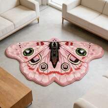 1件粉色不对称蝴蝶图案客厅地垫，卧室装饰，家居休闲地毯，装饰地毯，卧室装饰，小地毯，地毯，家居装饰，客厅地毯，客厅小地毯，卧室地毯，客厅家居装饰，户外地毯，毛绒地毯，绒毛地毯，秋冬季地毯，厚实/毛绒，可水洗地毯 - 多色 - 查看 2