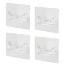 2个/4个/6个/8个弹簧拉杆支架，带自粘胶，无需钻孔即可安装在窗帘杆和门框上 - 彩色 - 查看 12