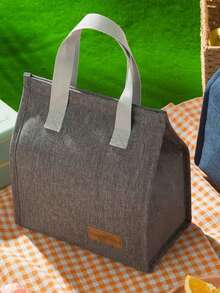 Bolsa de almuerzo aislada de gran capacidad, bolsa de almuerzo portátil tipo bolso para el trabajo, estilo vertical - Multicolor - Ver 4