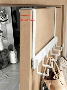 1 Stück Kleiderbügel-Ständer aus Aluminiumlegierung, ohne Bohren, modischer Stil, Kleideraufbewahrungsständer, Tür-Hängeständer für den Eingangsbereich, wandmontierter Kleiderhaken - Verschiedenfarbig - Übersicht 4