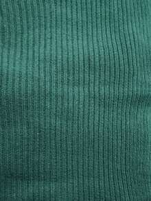 Casaco Canelado Feminino Cardigan Tricô - Verde Pinheiro - Visão 3