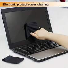 黑色超细纤维清洁布，适用于手机屏幕、手表、珠宝，双面可用，可擦拭眼镜。 - 細纖維清潔布 - 查看 4