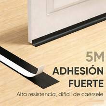 KOKILA 1 Roll 5 Meters Door Seal Strips, Door Dust Guard, Door Crack Weather Stripping, Self-Adhesive Wear-Resistant Windproof Strips, Used For Sealing Door Cracks, Sound Insulation And Anti-Collision, Wind And Rain Protection, Waterproof And Insect Repellent (Three Colors Available) - 深灰色 - 查看 9