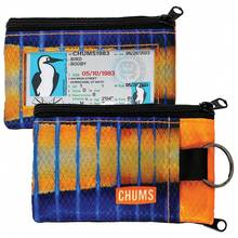 Chums Surfshorts Wallet - Lightweight Zippered Minimalist Wallet With Clear ID Window - Water Resistant With Key Ring - Marlin - View 1