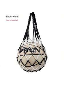 1pc Thick Nylon Woven Large Capacity Tote Bag, Multi-Functional Basketball/Football/Volleyball Net Storage Bag