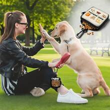 Dog Training Snack Bag With Zipper Closure - Portable Polyester Pet Snack Bag, Suitable For Outdoor Activities And Walks, Travel Pet Snack Container For Dog Owners And Trainers, Single-Sided Printing, Single-Sided Transparent, Dog Snack Bag, Dog Training Accessories, Dog Snack Bag, Dog Training, Bichon Frise, Dog Outing Bag, Dog Snack Holder, Dog Training Bag, Dog Accessories, Dog Snack Bag - 款式A - 查看 5
