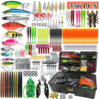 366/149/136/88/86pcs Trout/Perch/Bass Multi-Bait Fishing Tackle Set, Multi-Layer Fishing Gear Professional Equipment Tackle Box, Suitable For All Water Layers, Can Be Used In Freshwater And Saltwater.