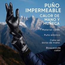 TendenciaGuantes Térmicos Pantalla Táctil De Pu Invierno Impermeable Negro Talla Única LisaCalidad premium - 1 - Ver 7