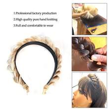 Braided Headband WithTooth Wide Braid Messy Hair Hoop WomenFashion Hair Accessories - Nâu vàng, Pha trộn thuốc tẩy, Vàng hoe - Xem 6