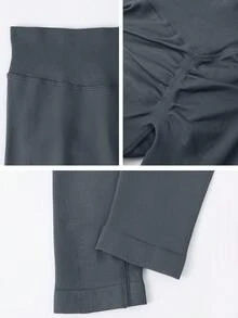 NcmRyu 1 Set Women's Fashion Elastic Halter Neck Tank Top And Pants Sportswear Set - Grey - View 4