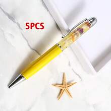 Bolígrafo de metal con diseño personalizado de texto/logotipo de océano aceitoso, bolígrafo de metal retráctil de giro grueso, adecuado para la oficina diaria, estudiantes, maestros, regalo pensativo para amigos, familiares y colegas - Multicolor - Ver 13