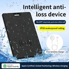 Ultra-Thin Tracking Card Wallet, Anti-Lost GPS Tracker, Smart Location Tag, Compatible With IPhone Find My App, Wireless Charging, IPX6 Waterproof (IOS Only) - Black - View 6