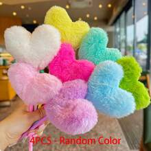 4/2pcs/1pc Heart & Rainbow Ballpoint Pens, Fluffy Pens, Suitable For Valentine's Day Gifts, Cute Gift Pens, Writing, Back To School, Gifts, Plush Ball Pens - Multicolor - View 15
