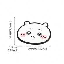 Miniso 千川Q版可爱杯垫，柔软硅胶3D造型，有效隔热保护桌面，适用于居家生活/办公休闲/下午茶场景，通用装饰保护垫，适用于水杯和茶壶（1个） - 白色 - 查看 10