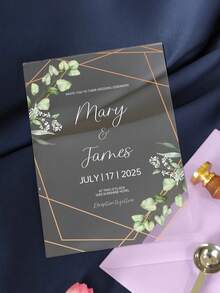 Versatile Acrylic Invitation Cards, Minimalist & Versatile, Suitable For Baby Shower, Housewarming, Birthday, Party, Engagement, Customizable High-Quality Design - Multicolor - View 18