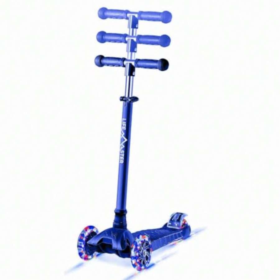 Scooter and Toddler 3 Wheel Kick Scooter LED Wheel Lights Illuminate When Rolling Adjustable Handlebar Indoor and Outdoor - by Lifemaster - 223219728 - Ver 1