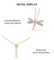 Swarovski 施华洛世奇 A 色块拼接女士蜻蜓项链 5524856 - 玫瑰金色 - 查看 5