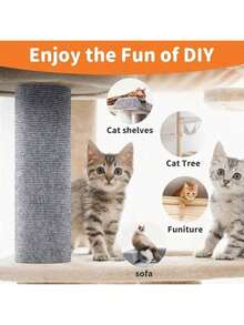 Anti-Scratch Sofa Protector Pad, Durable Yet Slightly Shedding Cat Scratching Mat, Multi-Functional Wall-Mounted Cat Scratch Pad - 40*100cm - View 12