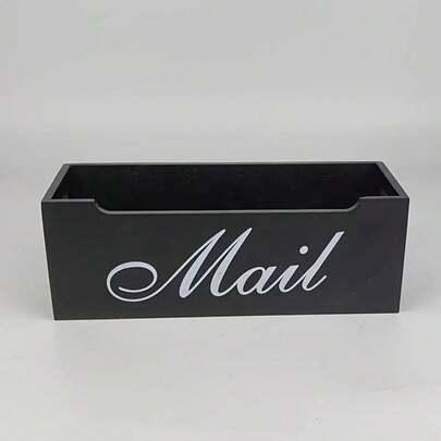 1 szt. Drewniany kosz do przechowywania poczty, odpowiedni do ustawienia na blacie, odpowiedni do biurka, kuchni, domu, drewniany kosz do przechowywania poczty na biurko