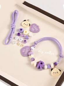 1 Pet Letter Woven Anti Loss Collar, Cute Cartoon Necklace For Cats And Dogs, Anti Lost Pet Collar - Multicolor - View 15