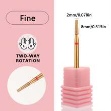 1pc Cuticle Clean Nail Drill Bit, Titanium Russian Diamond Nail Bits Nail Cleaner Accessories Tool - Gold - View 9