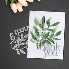 Creative Leaf Metal Cutting Dies, DIY Scrapbooking Album And Embossing Stencil, Greeting Card Making Tool, Card Paper Cutting Crafts ,Gift Card Making Template Die Cuts. - Silver - View 6