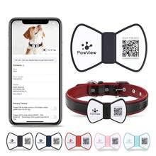 Pawview Silent Silicone Dog Name Tags Personalized For Pets With Bow Tie Style, Slide On Dog ID Tag With QR Code & NFC - Scan QR For Instant Location Alert, Emergency Contact,Pet Profile - màu đen - Xem 7