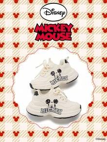 Disney Official Collaboration With Mouse | 1 Pair Children's Sports Shoes, Suitable For Daily Wear, Festivals, Sports And Outdoor Activities. Comfortable, Foot-Shaped, Anti-Slip, Durable, Breathable. (Boys' Sports Shoes, Boys' Casual Shoes, Children's Sports Shoes, Girls' Sports Shoes, Girls' Casual Shoes) - Black - View 2