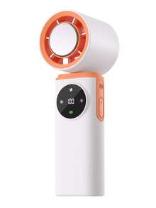 Portable Handheld Fan With Large LED Display, 3600mAh Battery, 1-199 Wind Speed Levels, Turbo Boost Function, USB Rechargeable, Fashionable Personal Fan, Essential For Summer Travel, Beach, And Photography - Multicolor - View 3