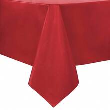 1OO% Waterproof Rectangle PVC Tablecloth - 60 X 84 Inch - Oil Proof Spill Proof Vinyl Table Cloth, Wipe Clean Table Cover For Dining Tables, Buffet Parties And Camping, Red - Red60inchx84inchRectangular - View 1