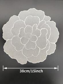 1件/4件/6件/8件套银色简约PVC防水花卉餐垫，易于清洁，可水洗，可擦拭，防滑，耐热，适用于房间装饰、餐桌装饰、家居装饰，适合节日、生日、派对、婚礼和晚宴等场合。 - 銀色 - 查看 7