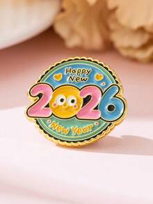 1pc Cute Cartoon Zinc Alloy Brooch, New Year - Multicolor - View 3