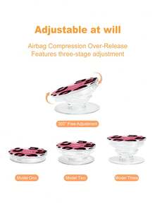 Foldable Cute Printed Phone Stand - Butterfly/Cherry/Lily Pattern Adorable Phone Holder - Multicolor - View 2