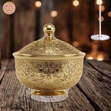 2D Acrylic Elegant Rotating Desktop Decor - Acrylic Decorative Piece With Intricate Carved Lid And Floral Pattern, Modern Style, Suitable For Living Room, Kitchen, Bedroom - Ramadan, Easter, Bathroom Display, Desktop Ornament - Multicolor - View 8