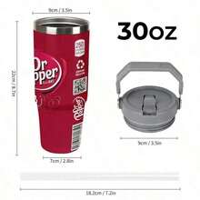 1pc 40/30/20 Oz Stainless Steel Insulated Car Cup Classic Logo Replica Cup, Retro And Fashionable, Large Capacity, Reusable, A Great Gift For Family And Friends. - Drinking Glasses, Water Glasses, Tumbler Glasses, Glassware Sets, Everyday Glasses, Good For Drinks, Cute Glasses, Kitchen Glasses, Juice Glasses, Simple Glasses, Cooler Cup, Water Bottle, Tumbler Cup, Coffee Cup, Coffee Mug, Coffee Tumbler - Nhiều màu - Xem 5