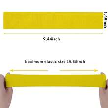 Workout Headbands Non Slip Headband Sport Headbands Sweatbands Elastic Sport Hair Bands For Sports Travel Indoor Fitness Gym - 黃色 - 查看 4