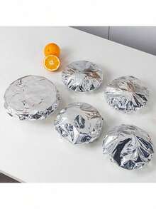 1/30/50Pcs Reusable Aluminum Foil Food Insulation Cover Kitchen Dining Table Mat For Camping Picnic Home Use - Multicolor - View 4