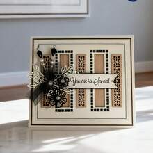 Creative Flower Frame Metal Cutting Dies, DIY Scrapbooking Album And Embossing Stencil, Greeting Card Making Tool, Card Paper Cutting Crafts ,Gift Card Making Template Die Cuts.