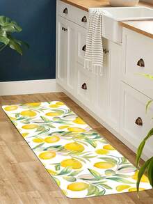 1 buah Keset Lantai Dapur Tebal dan Lembut, Keset Anti Selip dan Anti Minyak Motif Pohon Lemon, Karpet Dapur Tahan Air, Keset Lantai Tahan Noda, Dapat Dicuci dengan Mesin, Keset Pintu Masuk, Keset Penyerap untuk Dapur, Ruang Tamu, Ruang Cuci, Kamar Mandi, Dekorasi Rumah - Kuning - View 16