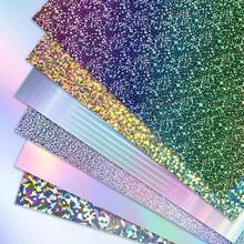 30 Sheets Holographic Card Stock Metallic Cardstock Paper Glitter Cardstock 8.3 X 11.6,250gsm/92lb Shiny Iridescent Mirror Paper Sheets For Letter Poster Scrapbook Crafts - 鼻部黏合劑 - 查看 8