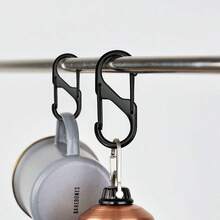 Mosquetn de Aluminio, Clips de Mosquetn Doble, Mosqueton Llavero de Aluminio, Clips de Mosquetn, Llavero de montaismo Multifuncional para Correa de Perro para Acampar - 8 piezas - Ver 4